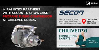 MIRAI INTEX Partners with SECON to Showcase Innovative Oil-free Propane Turbo-Compressor at Chillventa 2024