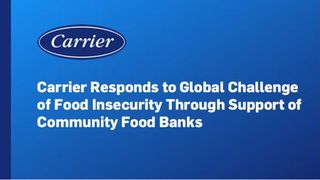 Carrier Responds to Global Challenge of Food Insecurity Through Support of Community Food Banks