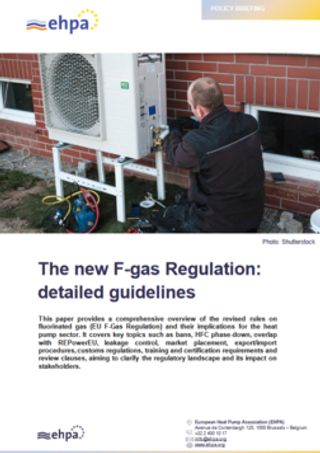 New guidelines for the heat pump sector: EHPA releases F-gas regulation guide