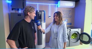 Channel 9 Reporter Visit Haier Booth
