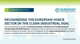 Eurovent position on the Clean Industrial Deal