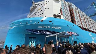 Maersk names dual-fuel methanol vessel “Adrian Mærsk” at its flagship terminal Maasvlakte II in Rotterdam