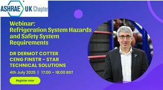 Star Refrigeration’s Dr Dermot Cotter will deliver expert insights on refrigerant hazards and safety for ASHRAE webinar