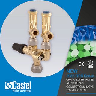 Castel 3032 Changeover Valves with Ors Connection for Safer Refrigeration Systems