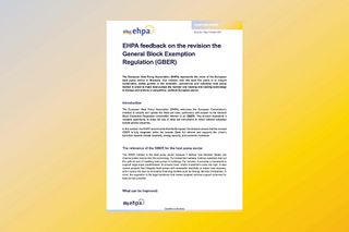 EHPA feedback on the revision the General Block Exemption Regulation (GBER)