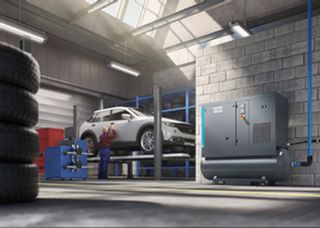 Atlas Copco: Compressed air and nitrogen efficiency in tyre centres