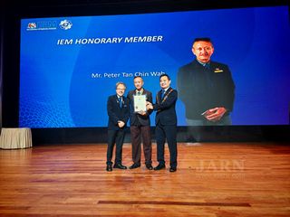 Conferment Of Iem Honorary Membership To Peter Tan Chin Wah