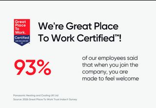 Panasonic Heating & Cooling UK Earns Great Place To Work Certification™ for a 3rd Year