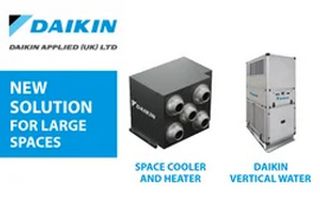 Daikin expands its large-space offering with Vertical Water and the new Space Cooler & Heater range